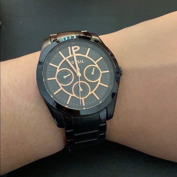 Fossil Watch Black & Rose Gold - Picture 7 of 7